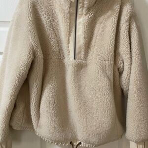 Varley Cream Sherpa Jacket